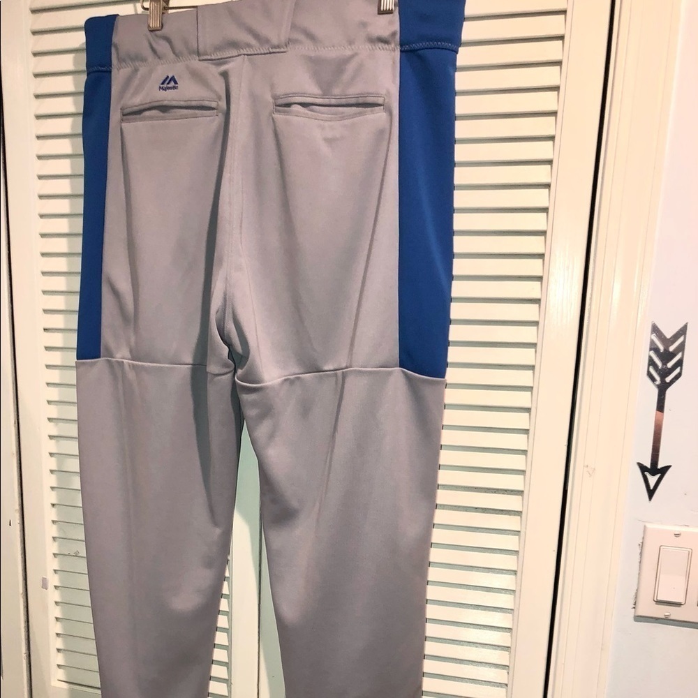 Majestic baseball pants size 2X large Gray and blue